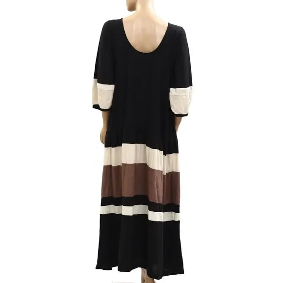 Free People Free Est Manda Midi Dress Colorblock Striped Printed S NEW 285159 - Picture 7 of 9